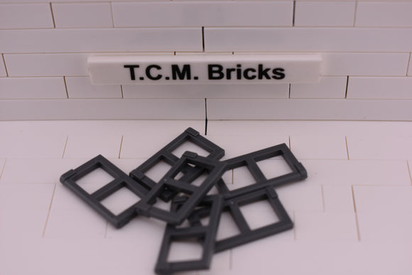 Dark Bluish Gray / 60608 TCM Bricks Window 1 x 2 x 3 Pane
