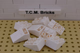 White / 3747 TCM Bricks Slope, Inverted 33 3 x 2