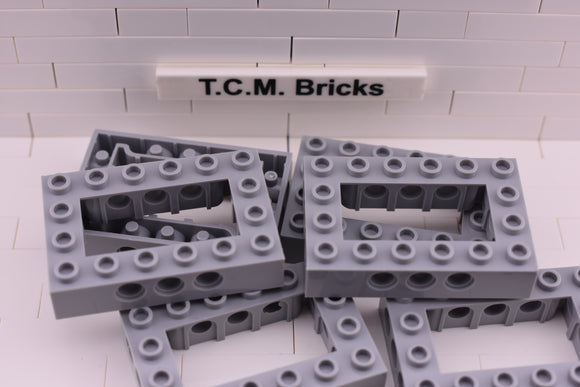 Light Bluish Gray / 40344 TCM Bricks Brick 4 x 6 Open Center