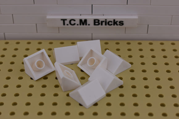 White / 3043 TCM Bricks Slope 45 2 x 2 Double