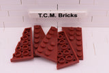 Dark Red / 54383 TCM Bricks Wedge, Plate 6 x 3 Right