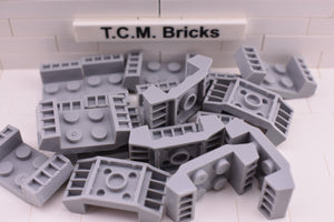 Light Bluish Gray / 41862 TCM Bricks Plate, Modified 2 x 2 with Grills