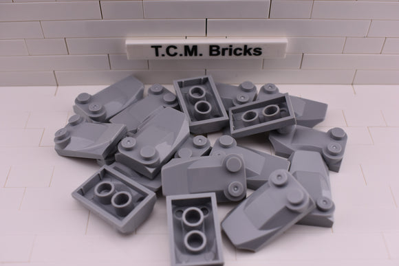 Light Bluish Gray / 47456 TCM Bricks Brick, Modified 2 x 3 x 2/3 Two Studs, Wing End