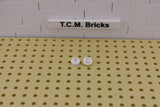 White / 85861 TCM Bricks Plate, Round 1 x 1 with Open Stud