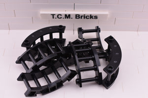 Black / 30056 TCM Bricks Fence 4 x 4 x 2 Quarter Round Spindled with 2 Studs
