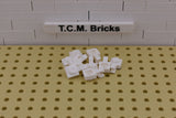 White / 61252 TCM Bricks Plate, Modified 1 x 1 with Clip Horizontal