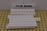 White / 4510 TCM Bricks Plate, Modified 1 x 8 with Door Rail