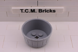 Reddish Brown / 64951 TCM Bricks Container, Barrel Half Large with Axle Hole