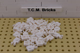 White / 4085 TCM Bricks Plate, Modified 1 x 1 with Clip Vertical
