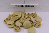 Tan / 2654 TCM Bricks Plate, Round 2 x 2 with Rounded Bottom (Boat Stud)