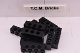 Black / 3701 TCM Bricks Brick 1 x 4 with Holes