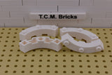 White / 48092 TCM Bricks Brick, Round Corner 4 x 4 Macaroni Wide with 3 Studs