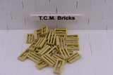 Tan / 2412 TCM Bricks Tile, Modified 1 x 2 Grille