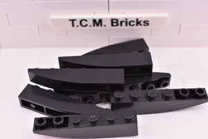 Black / 42023 TCM Bricks Slope, Curved 6 x 1 Inverted
