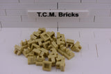Tan / 2555 TCM Bricks Plate, Modified 1 x 1 with Clip