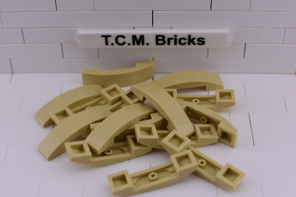 Tan / 93273 TCM Bricks Slope, Curved 4 x 1 Double No Studs