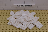 White / 32028 TCM Bricks Plate, Modified 1 x 2 with Door Rail