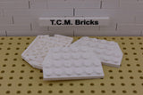 White / 32059 TCM Bricks Wedge, Plate 4 x 6 Cut Corners