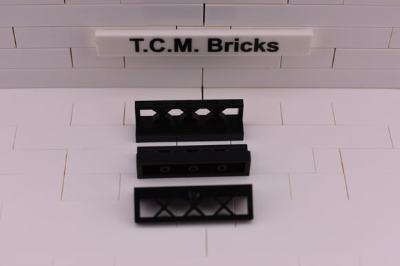 Black / 3633 TCM Bricks Fence 1 x 4 x 1