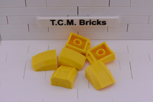 Yellow / 30602 TCM Bricks Slope, Curved 2 x 2 Lip, No Studs