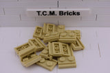 Tan / 32028 TCM Bricks Plate, Modified 1 x 2 with Door Rail