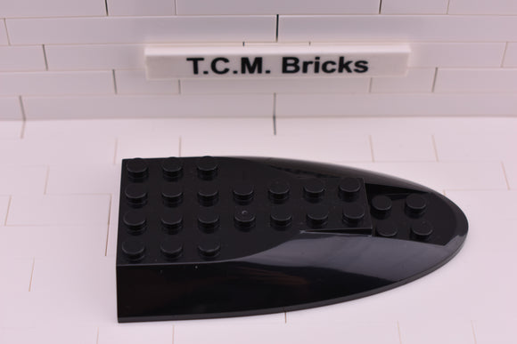 Black / 87615 TCM Bricks Aircraft Fuselage Curved Aft Section 6 x 10 Top.