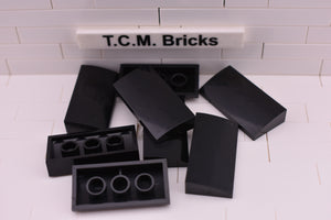 Black / 88930 TCM Bricks Slope, Curved 2 x 4 x 2/3 No Studs
