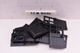 Black / 60623 TCM Bricks Door 1 x 4 x 6 with 4 Panes and Stud Handle