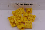 Yellow / 2444 TCM Bricks Plate, Modified 2 x 2 with Pin Hole