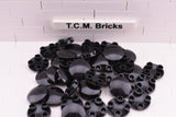Black / 2654 TCM Bricks Plate, Round 2 x 2 with Rounded Bottom (Boat Stud)