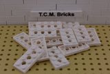 White / 3709 TCM Bricks Plate 2 x 4 with 3 Holes