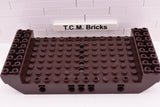 Dark Brown / 95227 TCM Bricks Boat Hull Large Middle 8 x 16 x 2 1/3 with 5 Holes