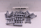 Light Bluish Gray / 30055 TCM Bricks Fence 1 x 4 x 2 Spindled with 2 Studs