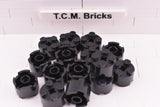 Black / 3941 TCM Bricks Brick, Round 2 x 2 with Axle Hole