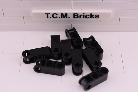 Black / 42003 TCM Bricks Axle and Pin Connector Perpendicular 3L with 2 Pin Holes