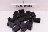 Black / 2877 TCM Bricks Brick, Modified 1 x 2 with Grille (Flutes)