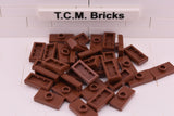 Reddish Brown / 15573 TCM Bricks Plate, Modified 1 x 2 with 1 Stud (Jumper)