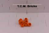 Orange / 4073 TCM Bricks Plate, Round 1 x 1 Straight Side
