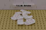 White / 41854 TCM Bricks Vehicle, Mudguard 2 x 4 with Flared Wings