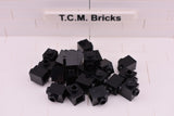 Black / 87087 TCM Bricks Brick, Modified 1 x 1 with Stud on 1 Side