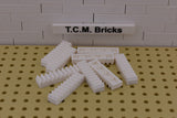 White / 3743 TCM Bricks Gear Rack 1 x 4