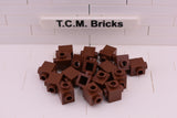 Reddish Brown / 47905 TCM Bricks Brick, Modified 1 x 1 with Studs on 2 Sides, Opposite