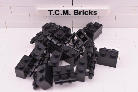 Black / 30236 TCM Bricks Brick, Modified 1 x 2 with Handle
