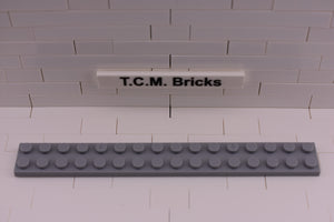 Light Bluish Gray / 4282 TCM Bricks Plate 2 x 16