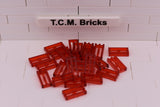 Trans-Red / 2412 TCM Bricks Tile, Modified 1 x 2 Grille