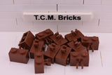Reddish Brown / 30237 TCM Bricks Brick, Modified 1 x 2 with Vertical Clip