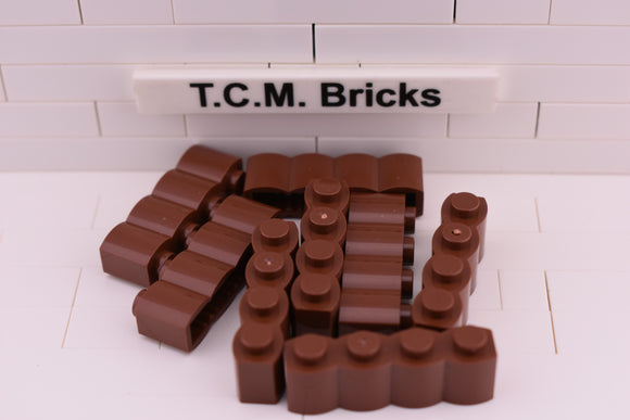 Reddish Brown / 30137 TCM Bricks Brick, Modified 1 x 4 Log