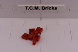 Red / 61252 TCM Bricks Plate, Modified 1 x 1 with Clip Horizontal