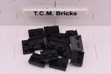 Black / 32028 TCM Bricks Plate, Modified 1 x 2 with Door Rail