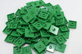 Green / 87580 TCM Bricks Plate, Modified 2 x 2 with 1 Stud in Center (Jumper)